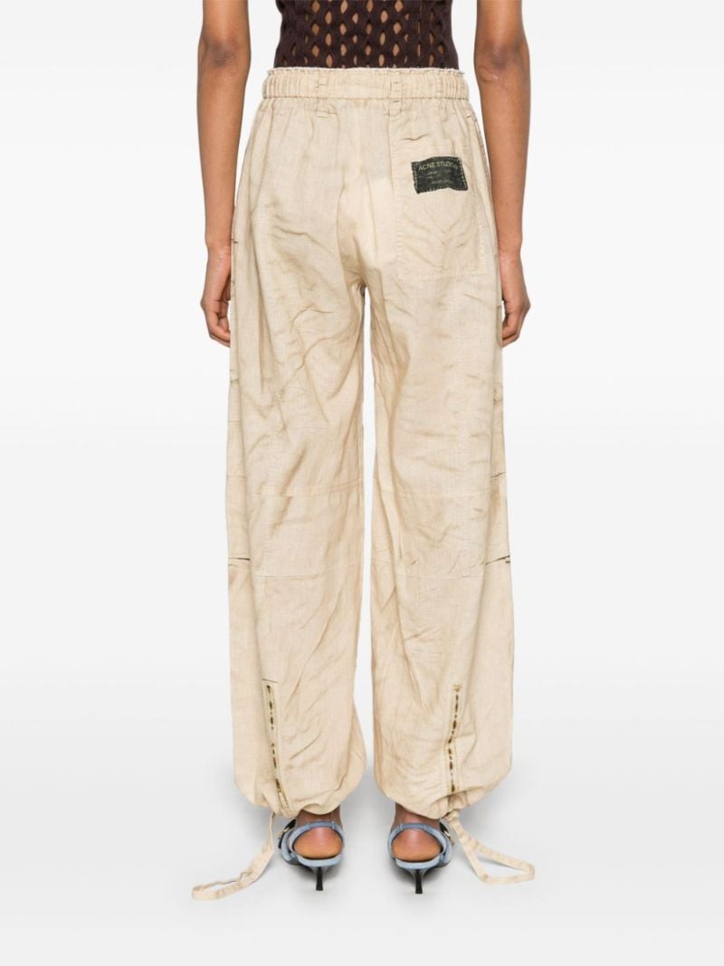 Neutral Printed Drawstring Trousers
