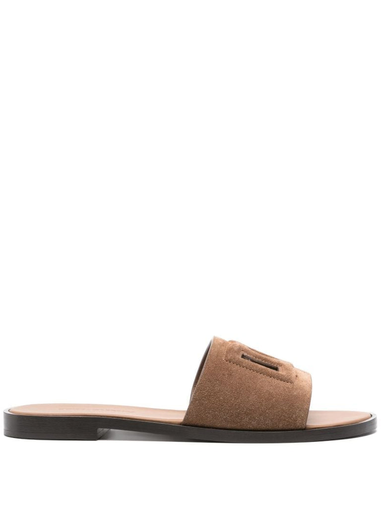 Dg Logo Suede Slides