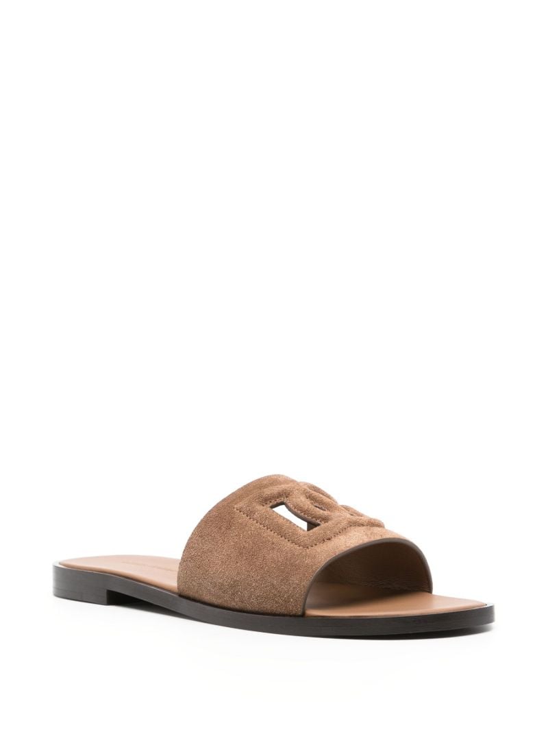 Dg Logo Suede Slides