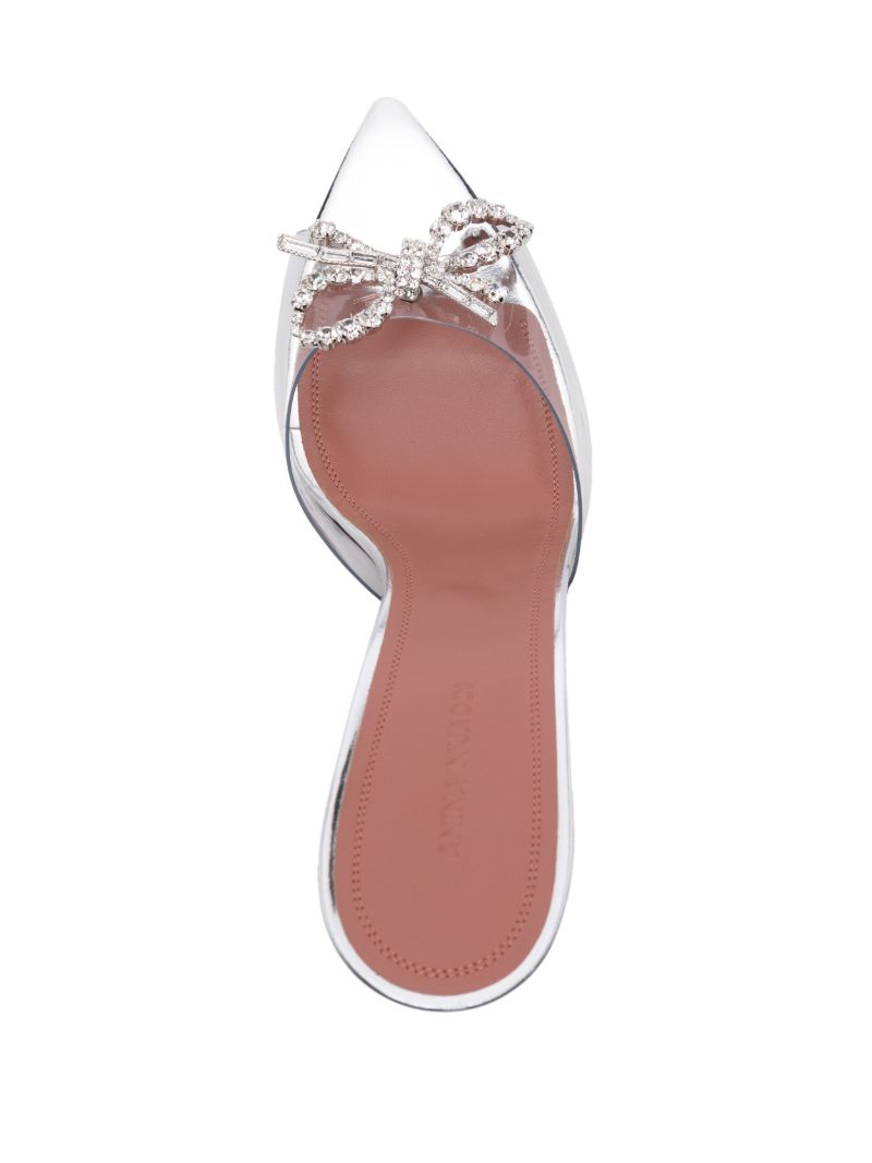 Silver Lupita 95mm Transparent Mules