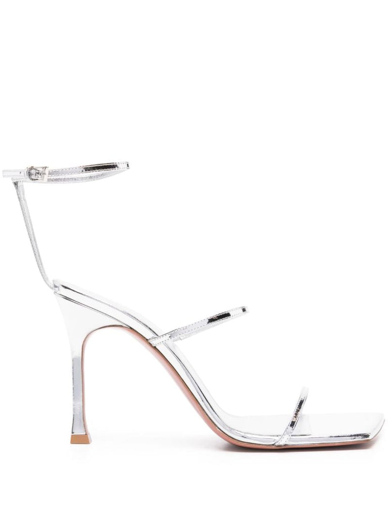 Silver-tone Maya Leather Sandals