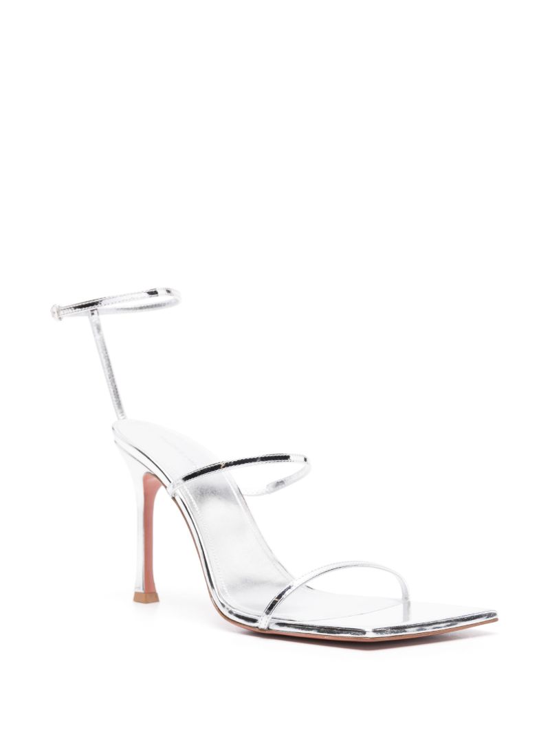 Silver-tone Maya Leather Sandals