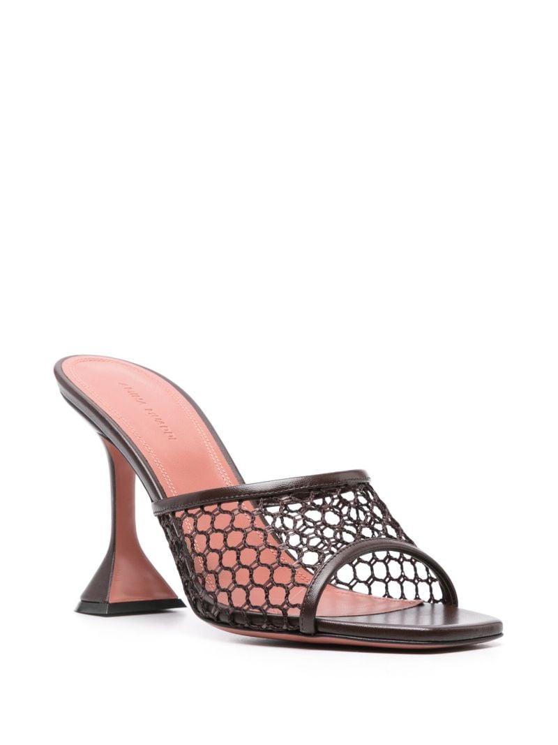 Brown Lupita 95mm Mesh Mules