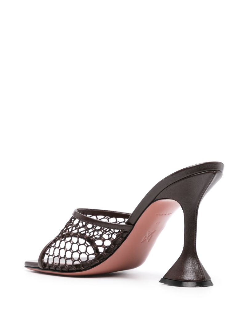 Brown Lupita 95mm Mesh Mules