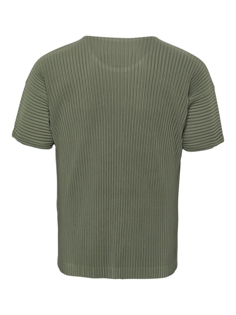 Green PlissÃ_x0083_Â© Round Neck T-shirt