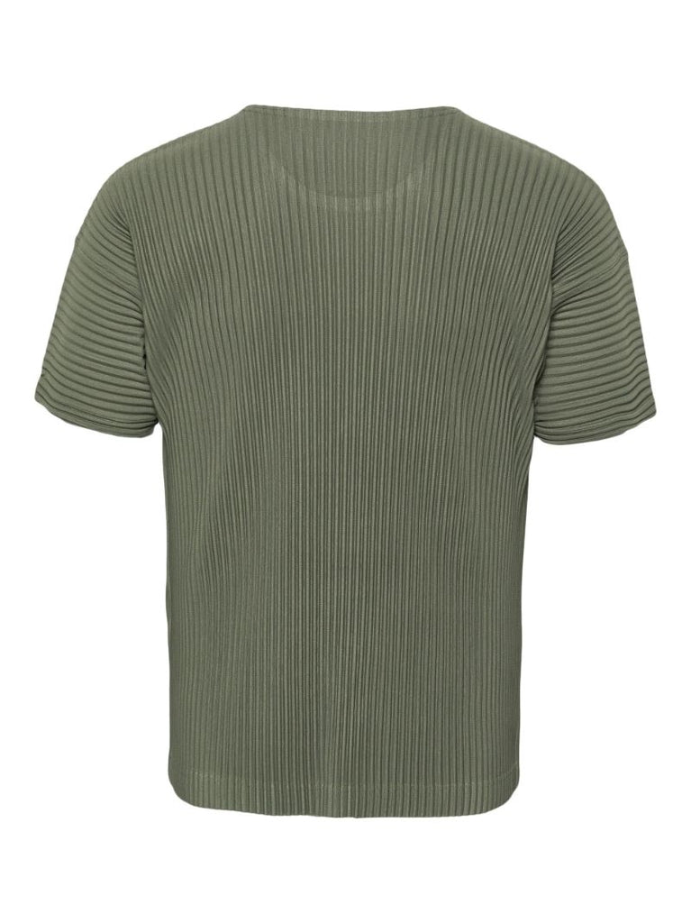 Green PlissÃ_x0083_Â© Round Neck T-shirt