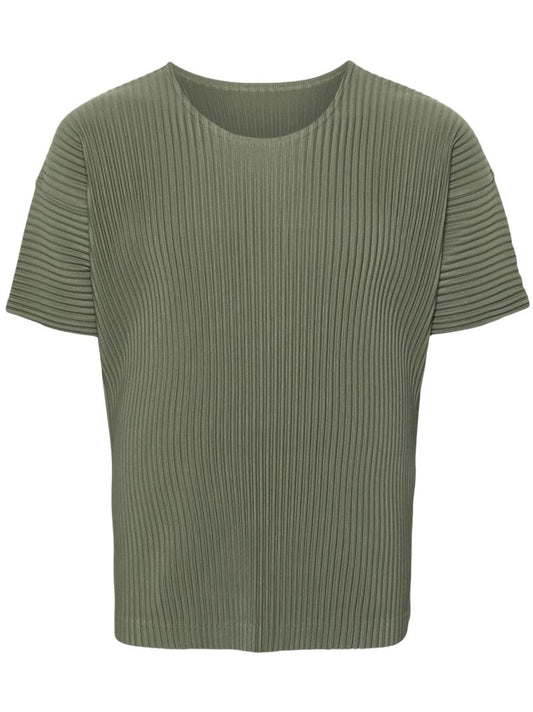 Green PlissÃ_x0083_Â© Round Neck T-shirt
