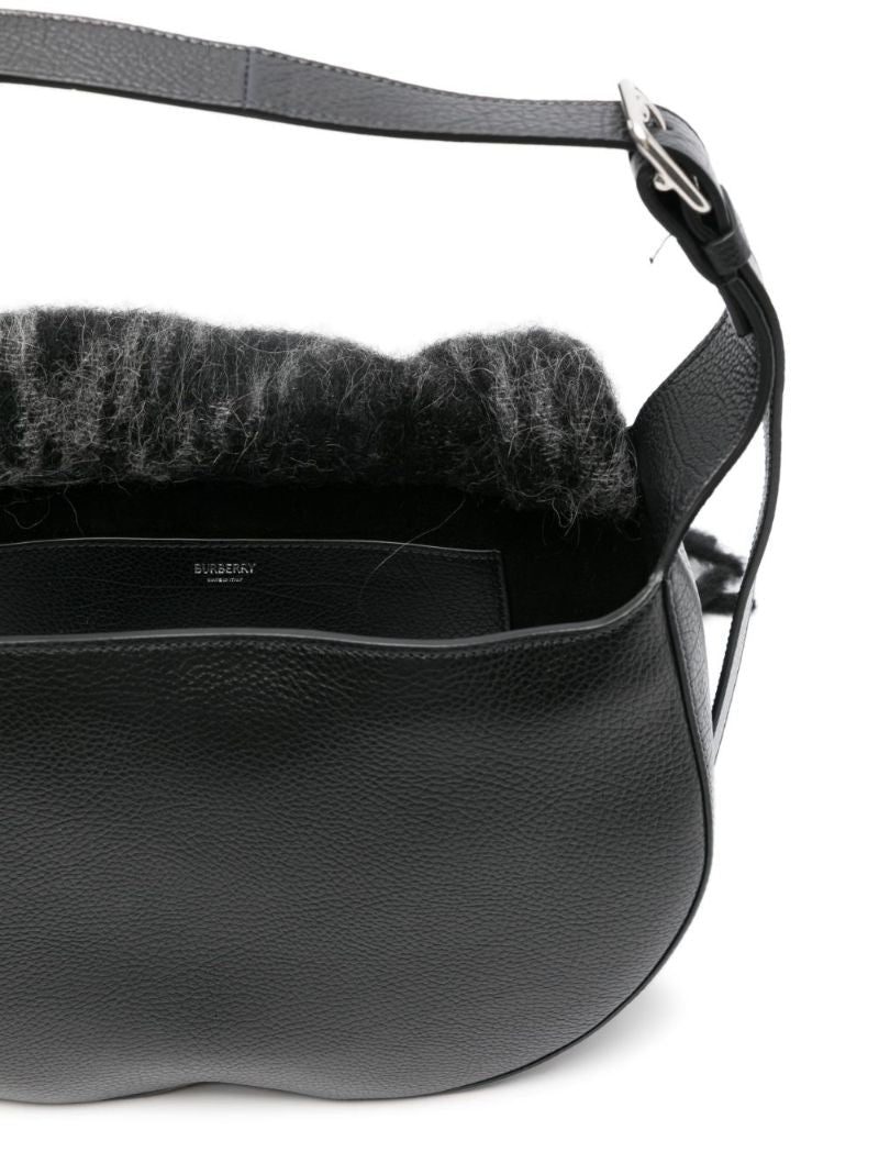Black Medium Chess Blanket Shoulder Bag