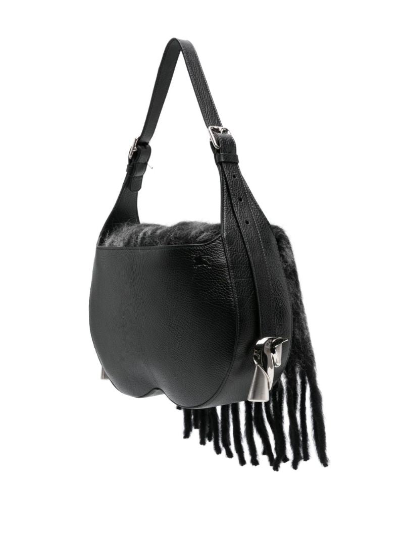 Black Medium Chess Blanket Shoulder Bag