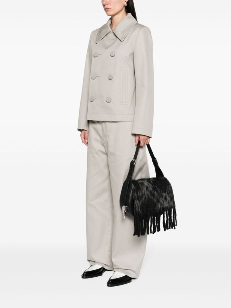 Black Medium Chess Blanket Shoulder Bag