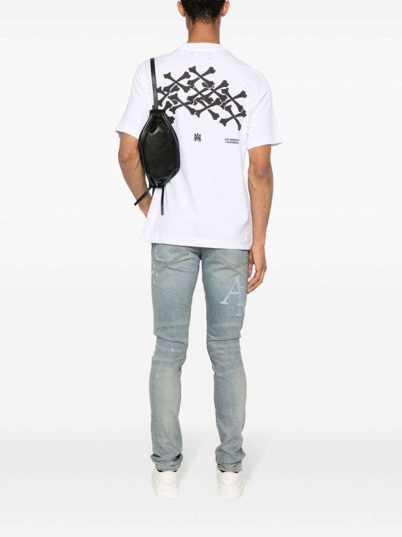 White Bones Stacked Cotton T-shirt