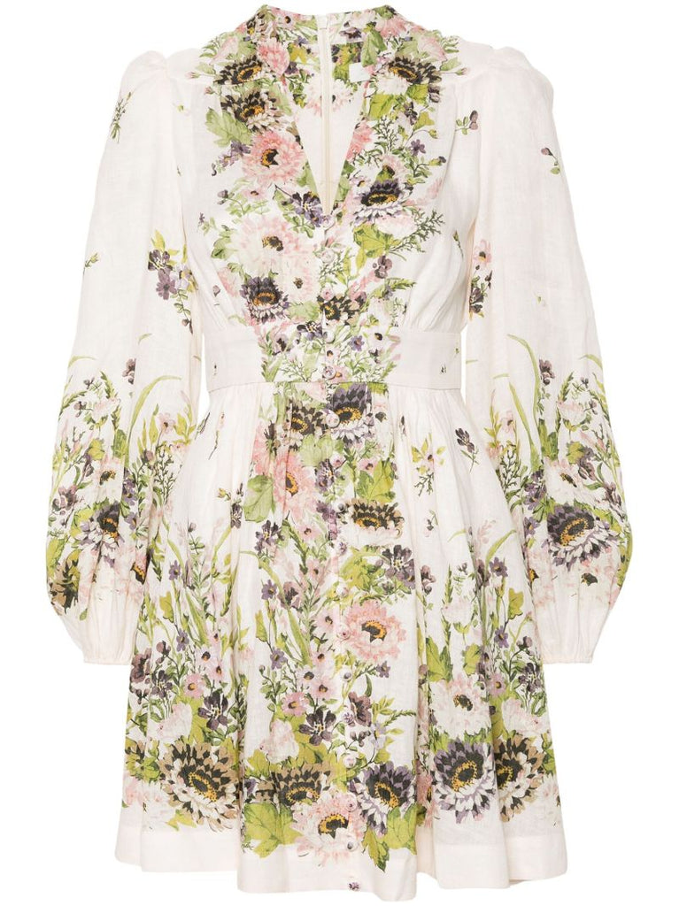 White Halliday Plunge Minidress