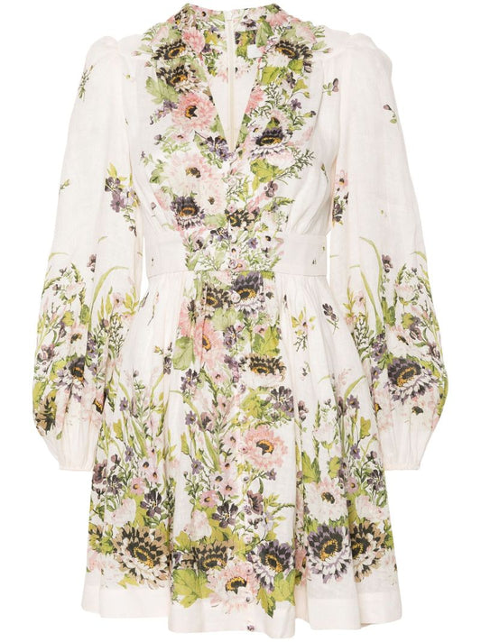 White Halliday Plunge Minidress