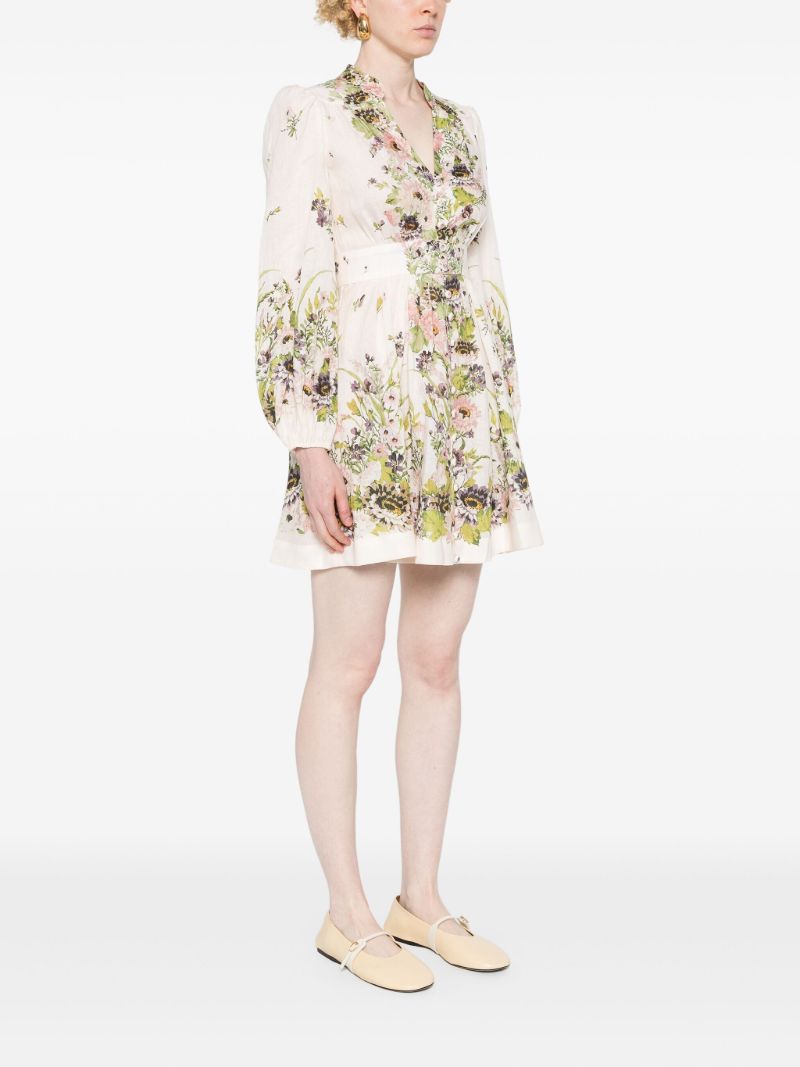 White Halliday Plunge Minidress