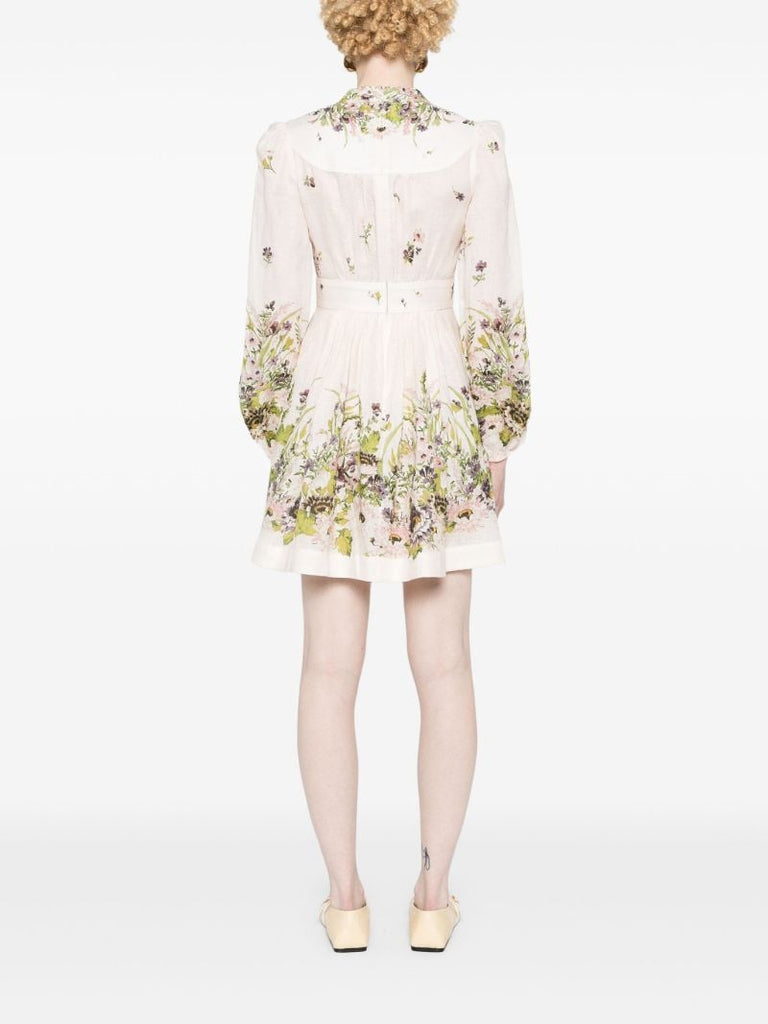 White Halliday Plunge Minidress