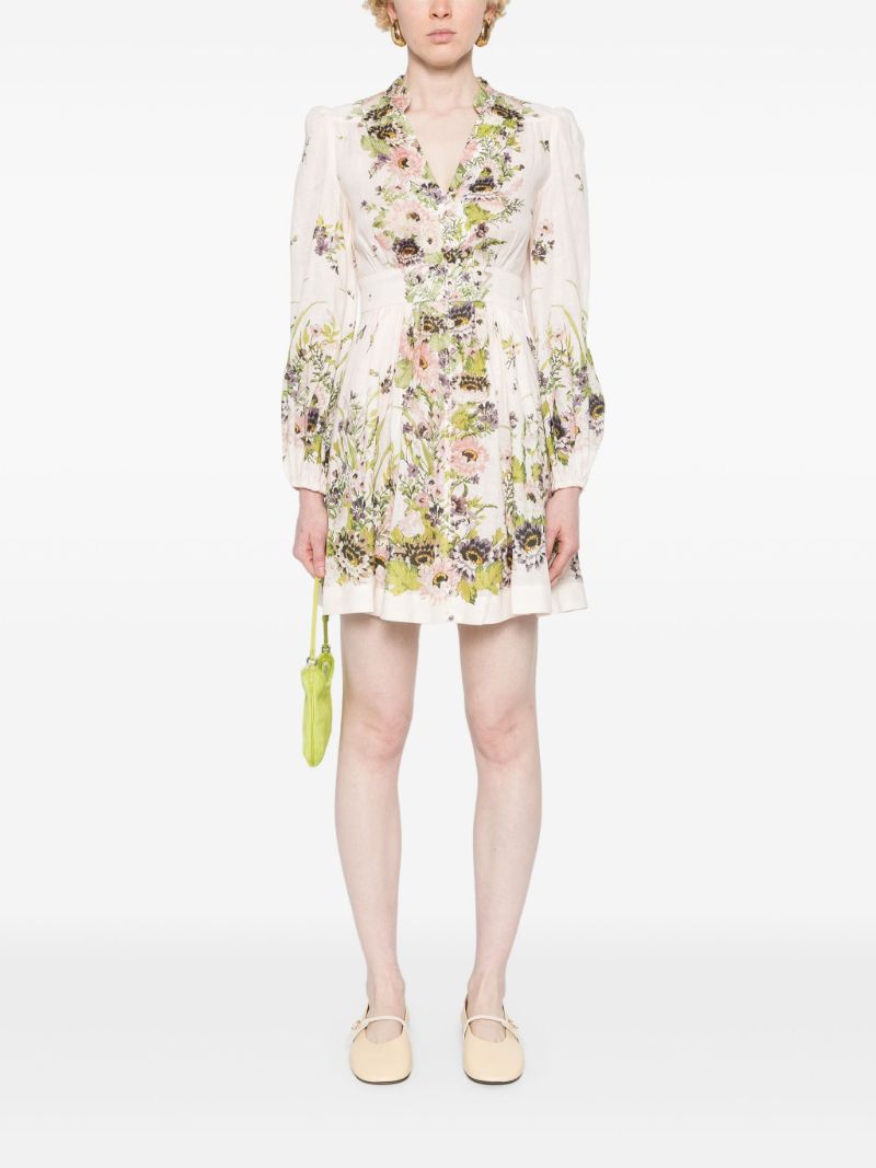 White Halliday Plunge Minidress