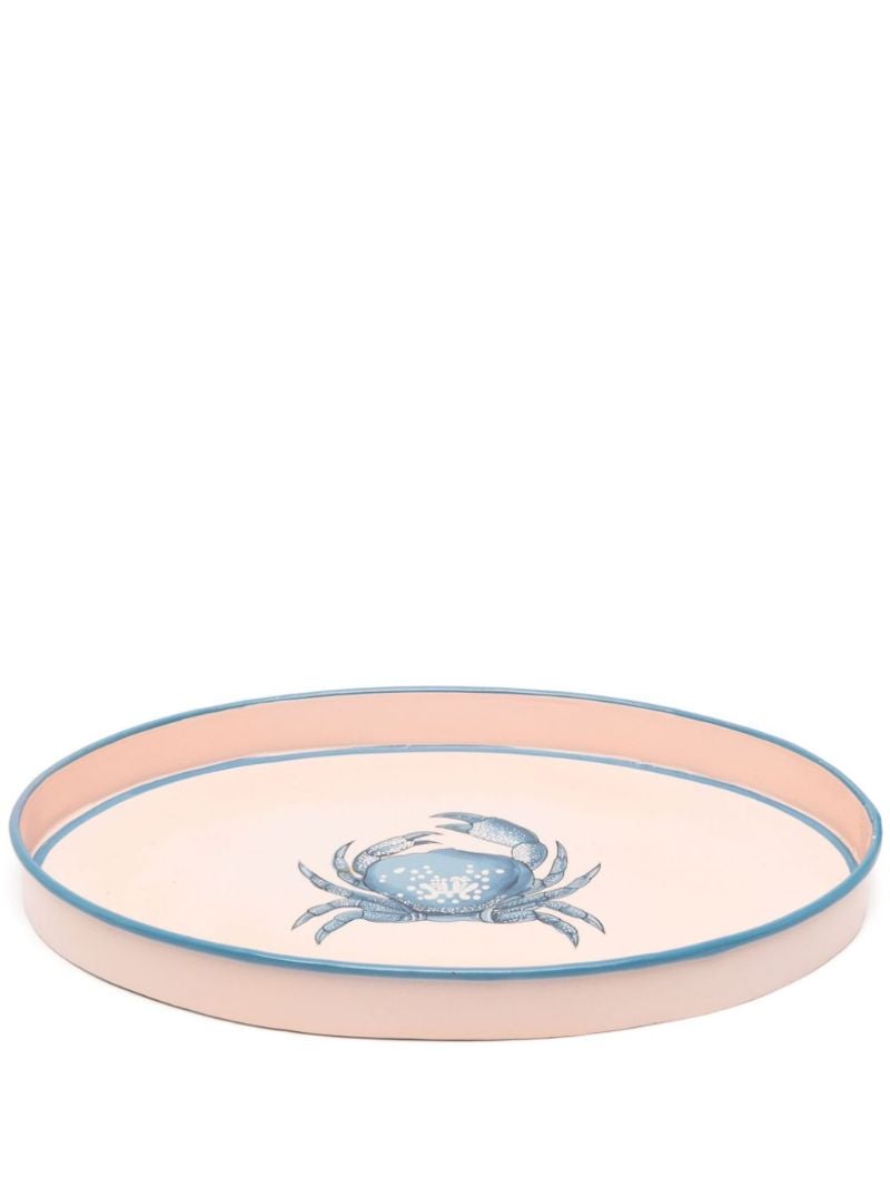 Pink Fauna Crab Iron Tray