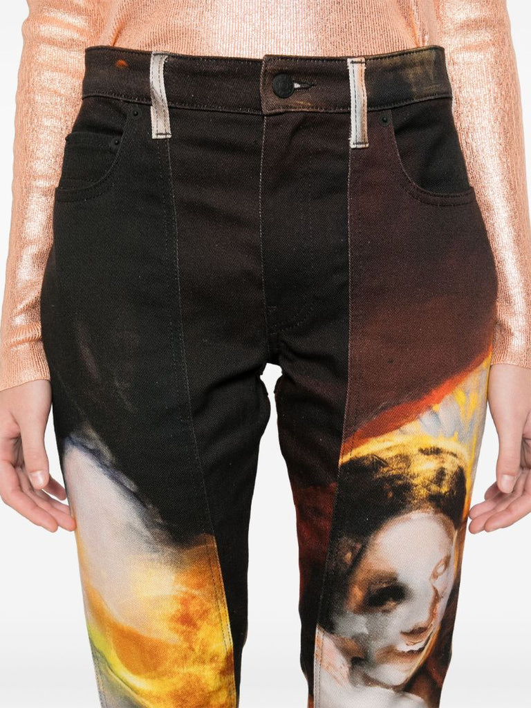 X Ambera Wellmann Printed Skinny Jeans