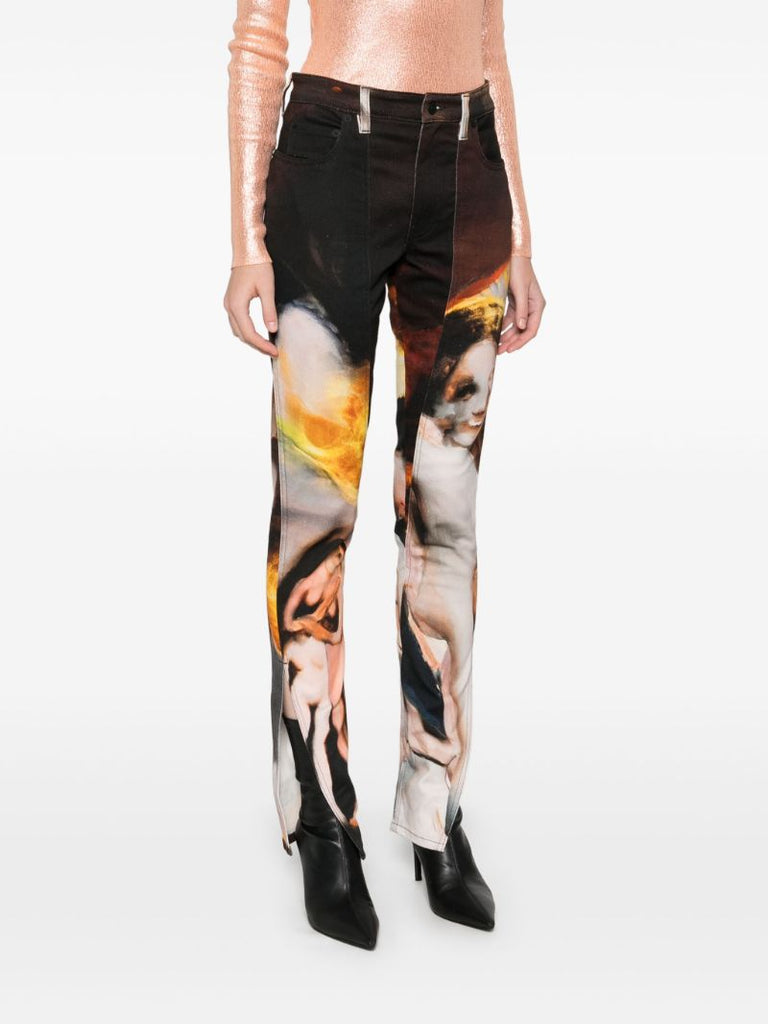 X Ambera Wellmann Printed Skinny Jeans