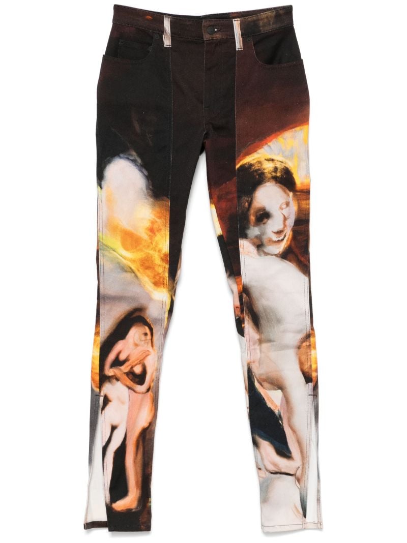 X Ambera Wellmann Printed Skinny Jeans