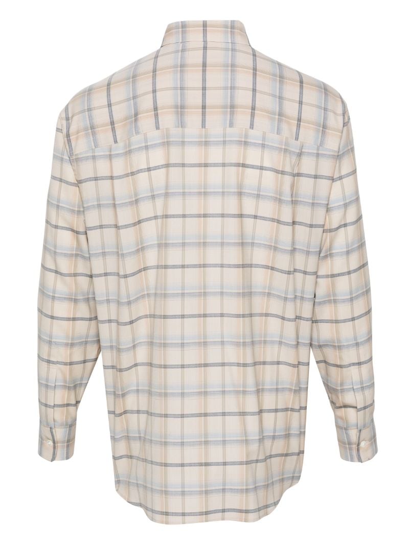 Neutral Checked Wool Shirt