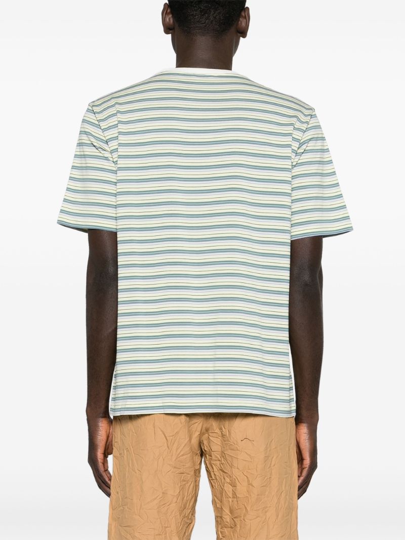 Green Striped Cotton T-shirt