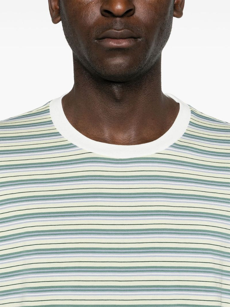 Green Striped Cotton T-shirt