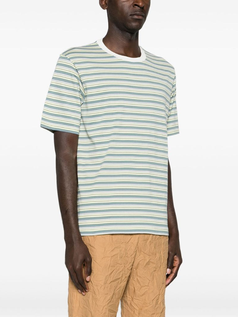 Green Striped Cotton T-shirt