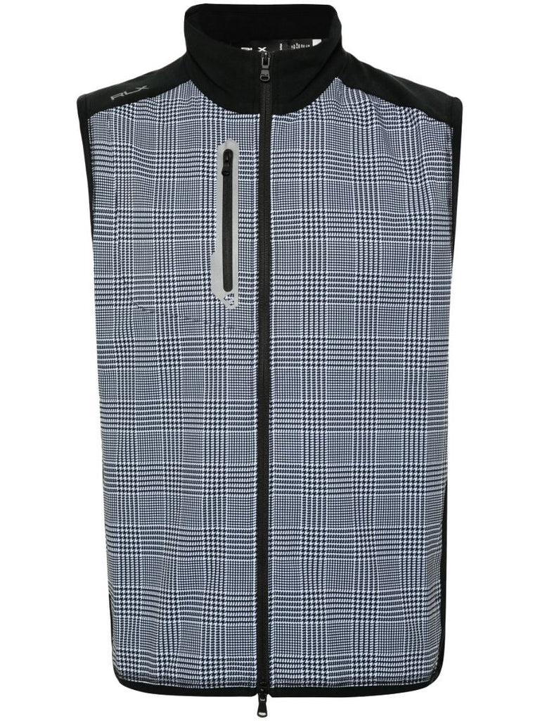Black Checked Panelled Gilet