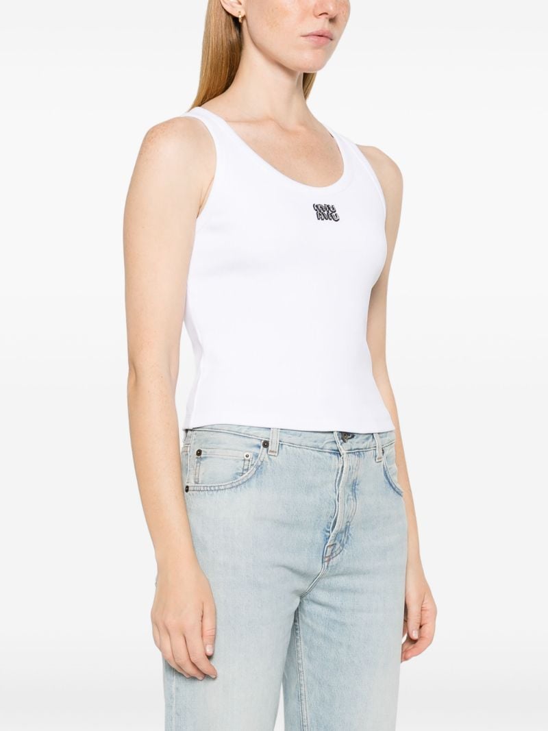 Sequinned-logo Tank Top