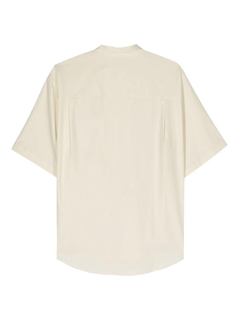 Yellow Short-sleeved Cotton Shirt
