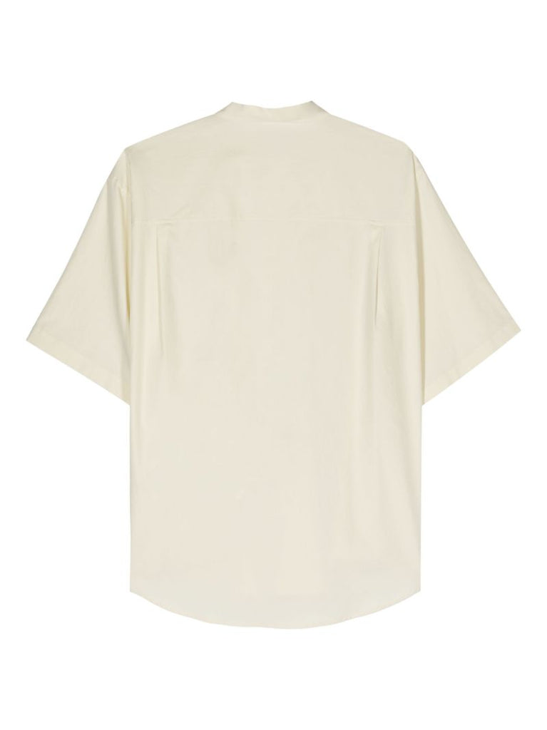 Yellow Short-sleeved Cotton Shirt
