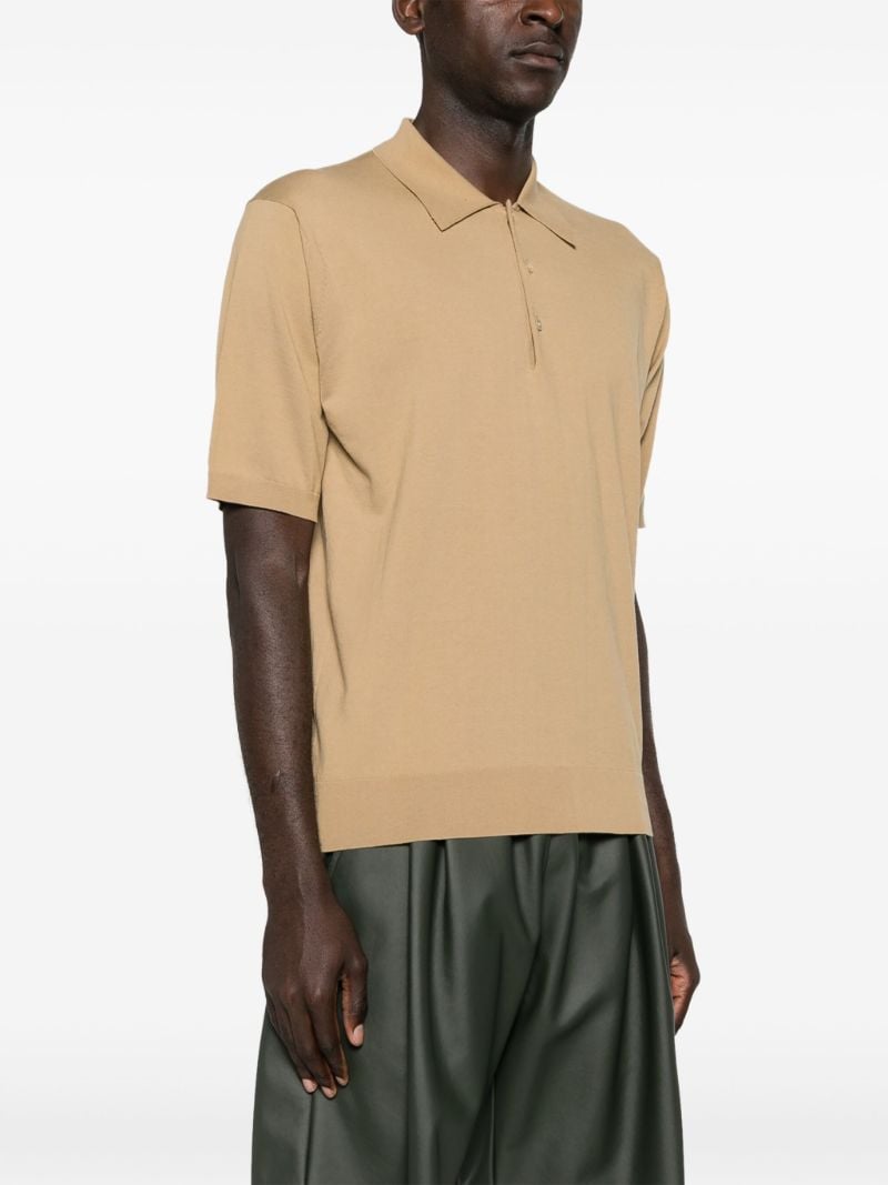Neutral Short-sleeved Cotton Polo Shirt