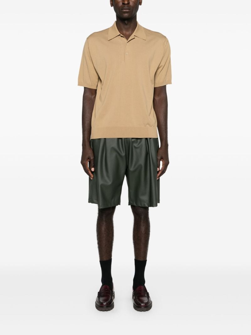 Neutral Short-sleeved Cotton Polo Shirt