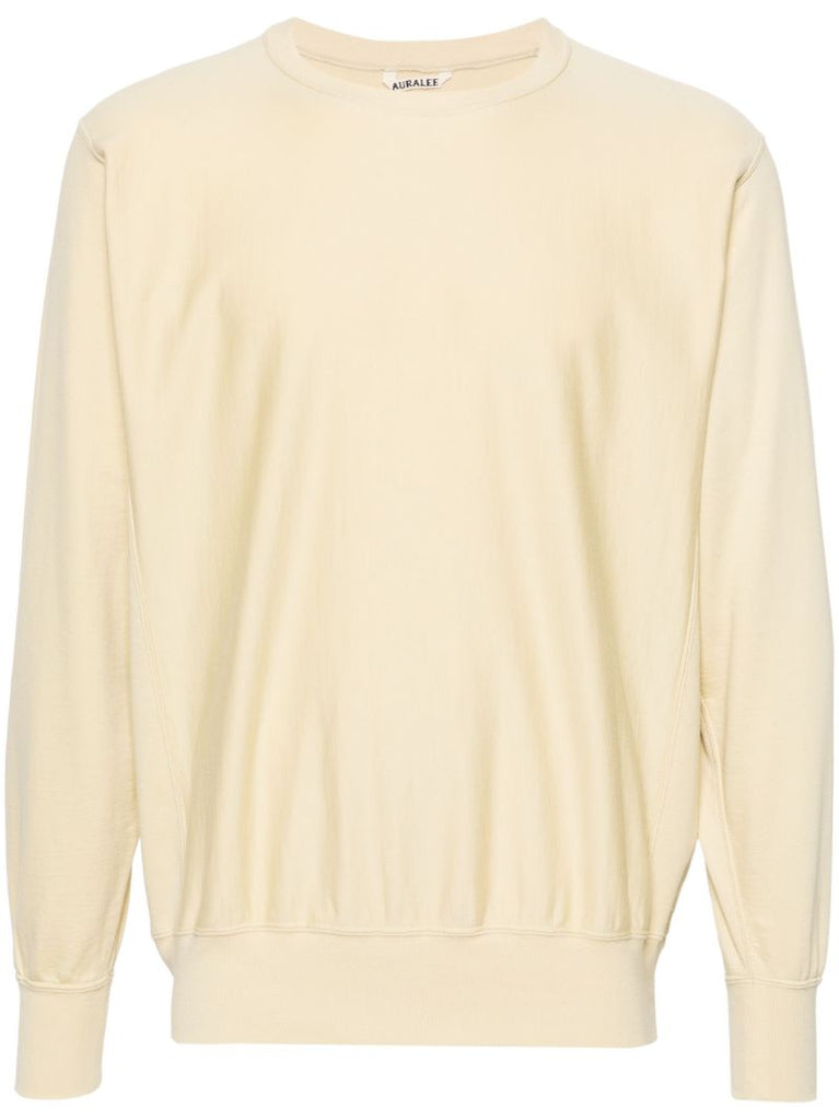 Neutral Crew Neck Cotton Sweatshirt