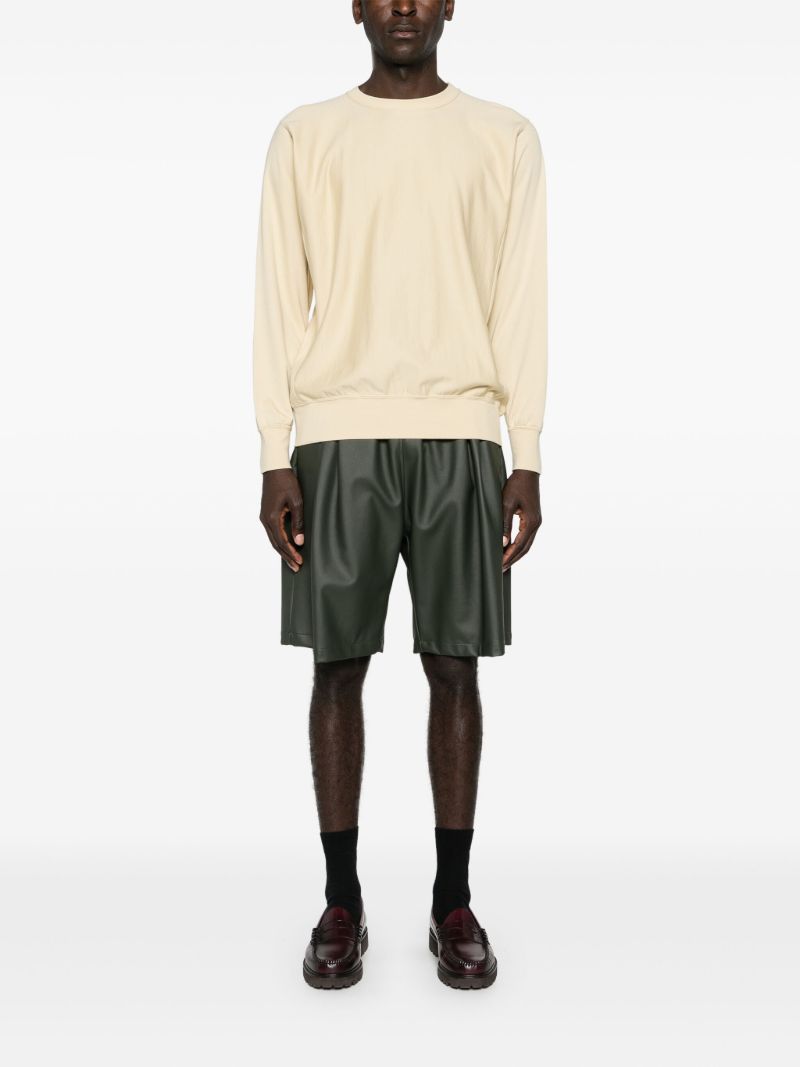 Neutral Crew Neck Cotton Sweatshirt