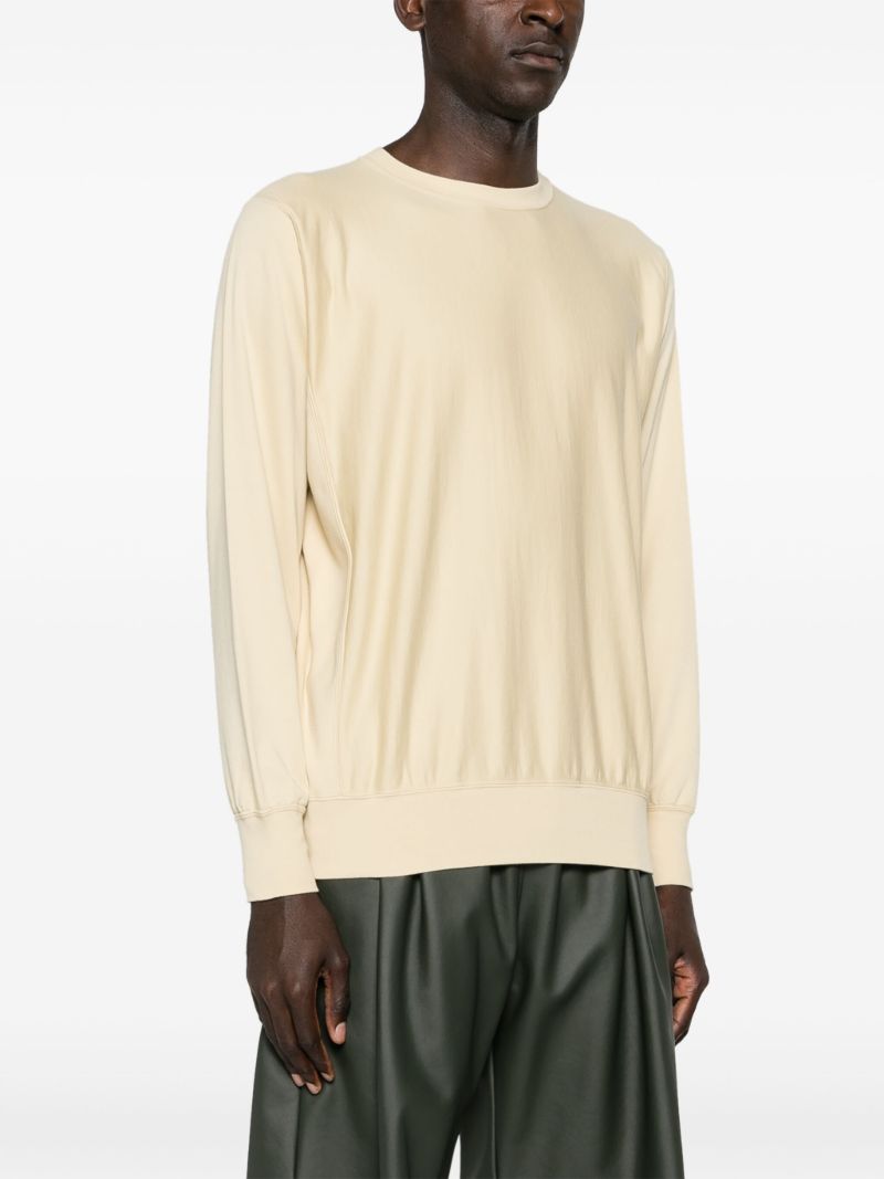 Neutral Crew Neck Cotton Sweatshirt