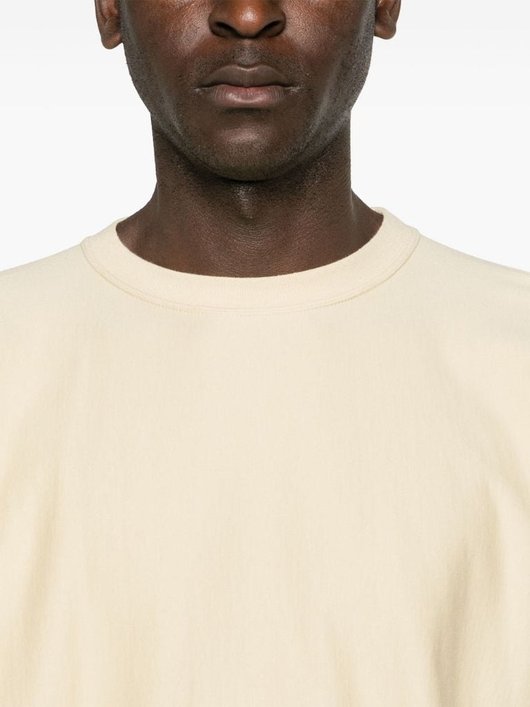 Neutral Crew Neck Cotton Sweatshirt