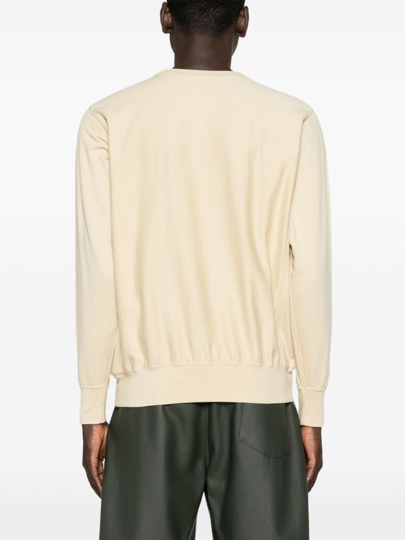 Neutral Crew Neck Cotton Sweatshirt