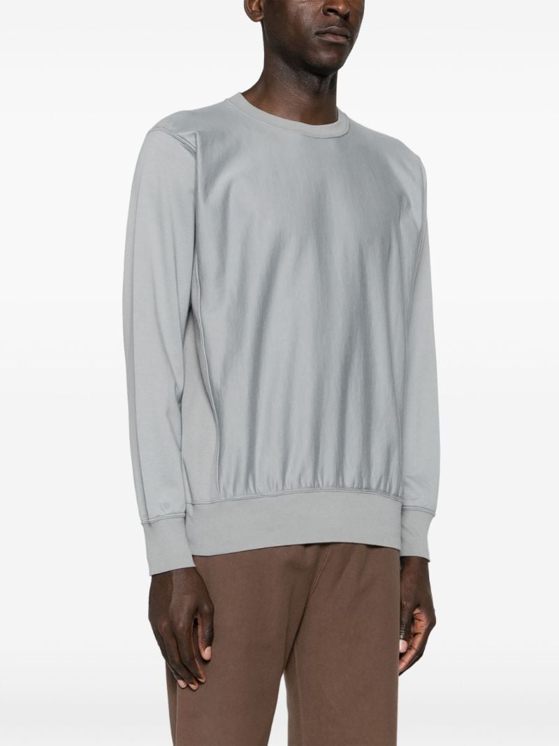 Blue Crew Neck Cotton Sweatshirt