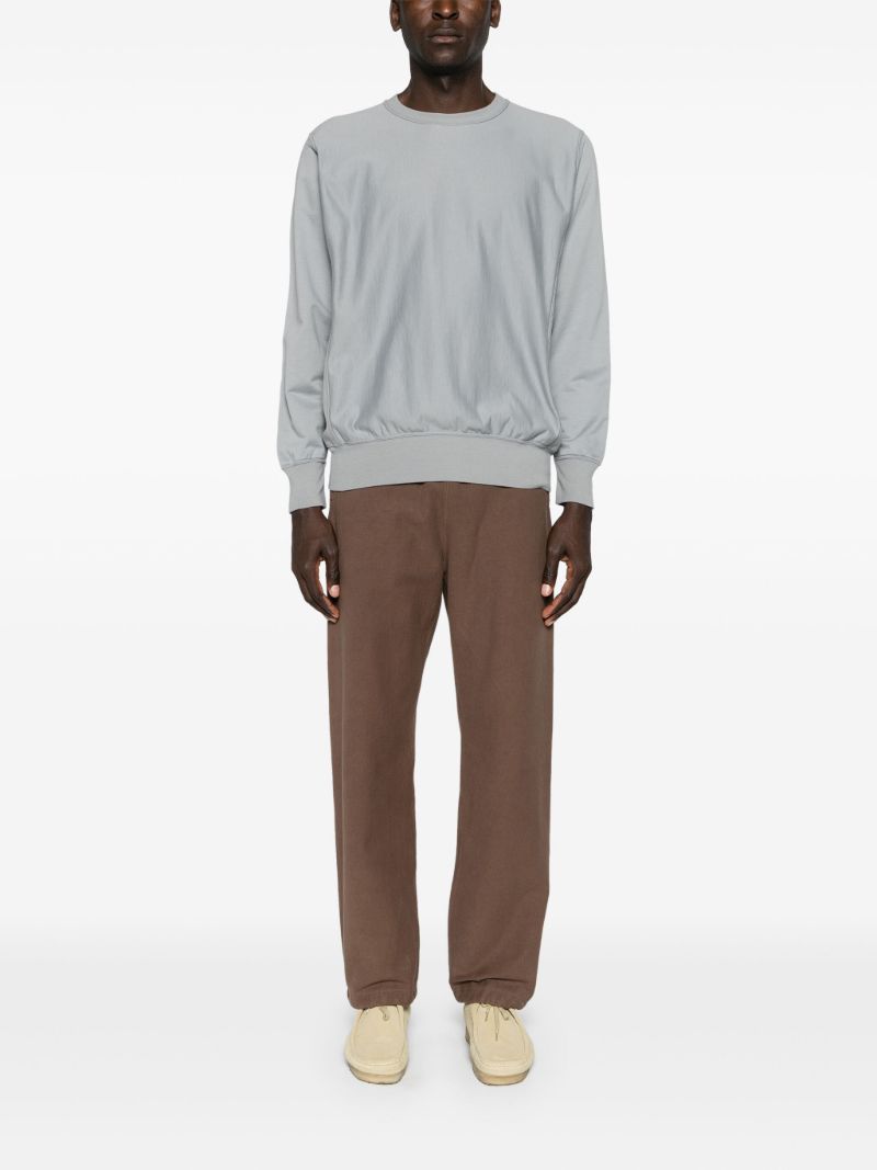 Blue Crew Neck Cotton Sweatshirt