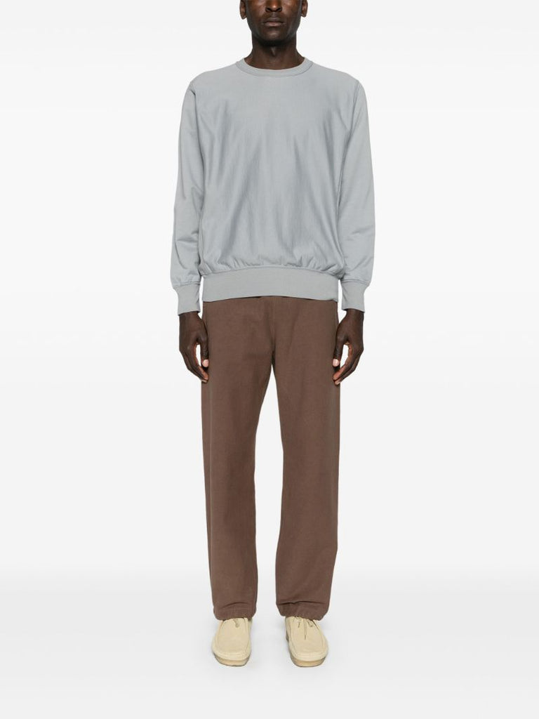 Blue Crew Neck Cotton Sweatshirt