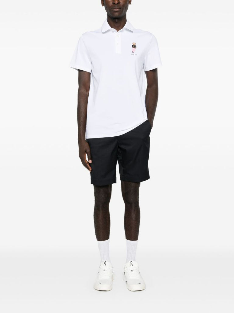 White Polo Bear PiquÃ_x0083_Â© Polo Shirt