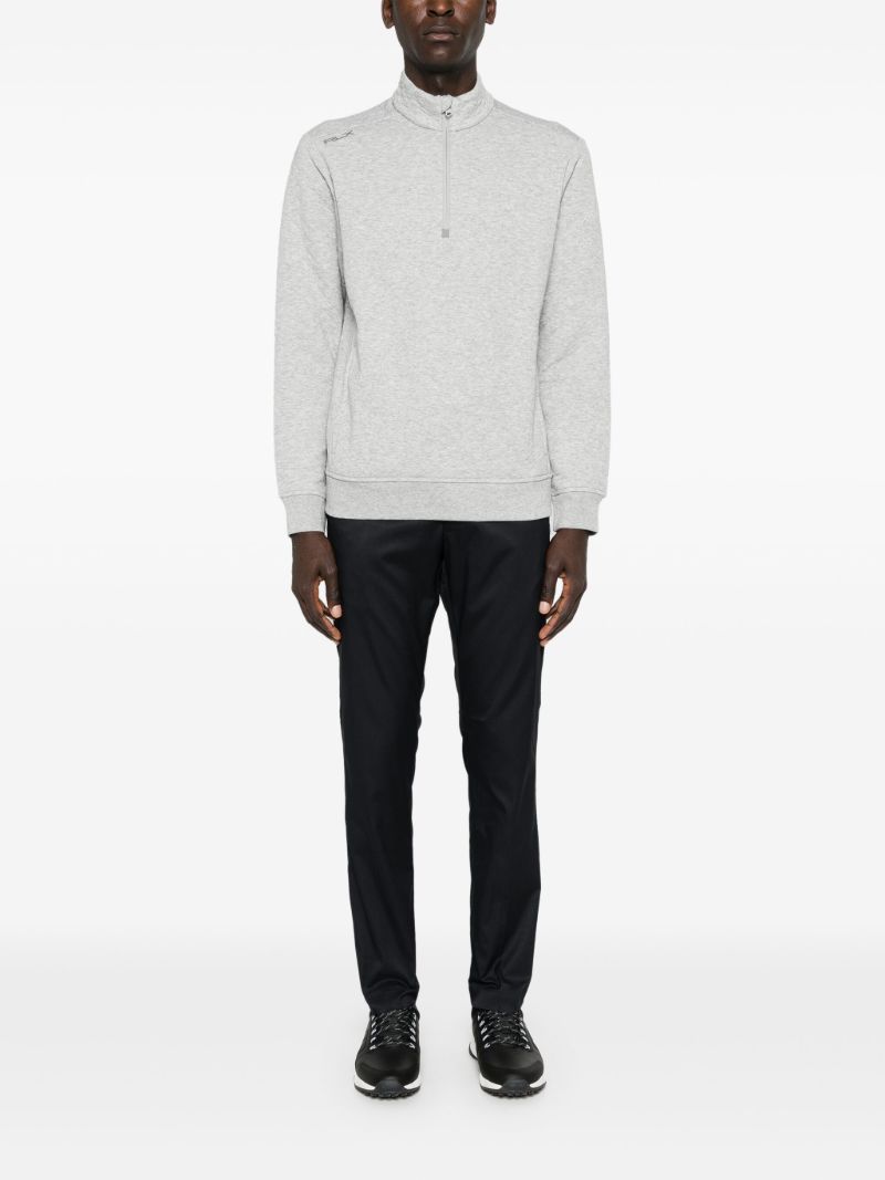 Grey Quilted Half-zip Sweatshirt
