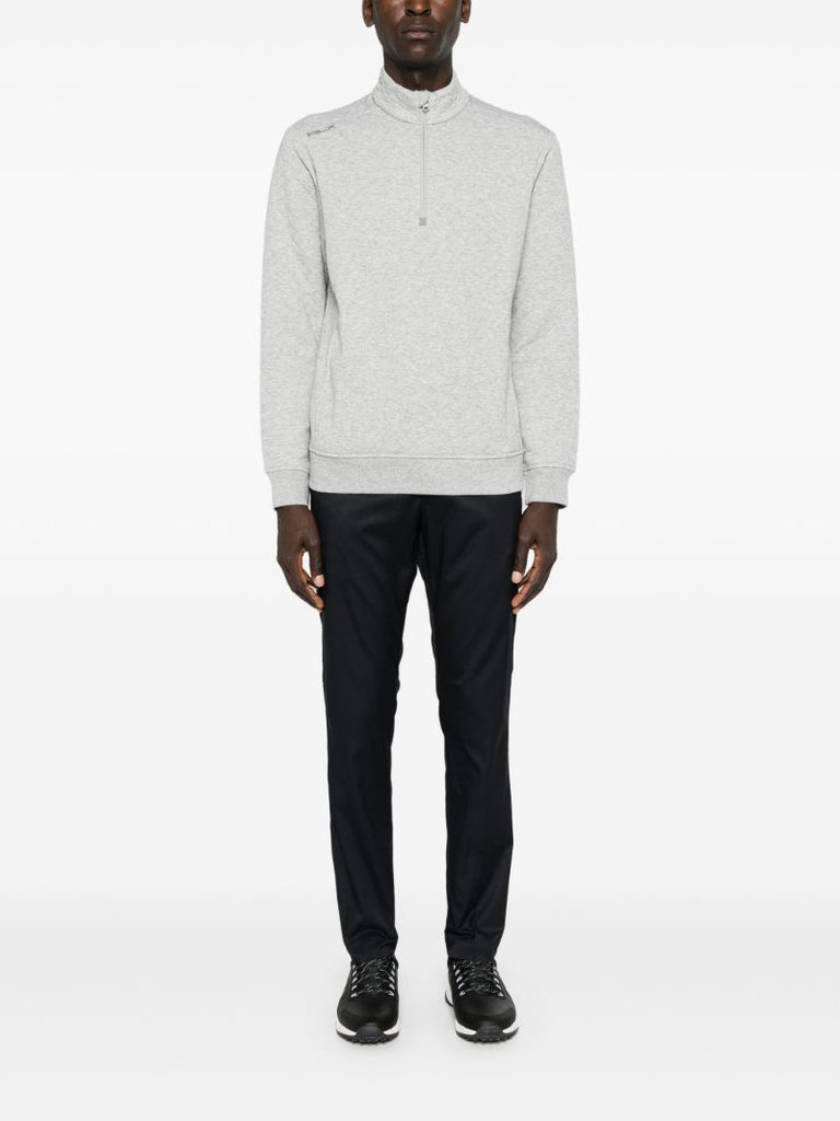 Grey Quilted Half-zip Sweatshirt