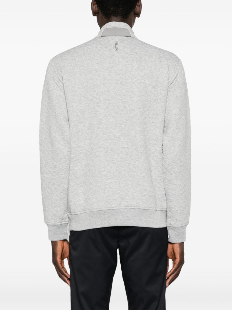 Grey Quilted Half-zip Sweatshirt
