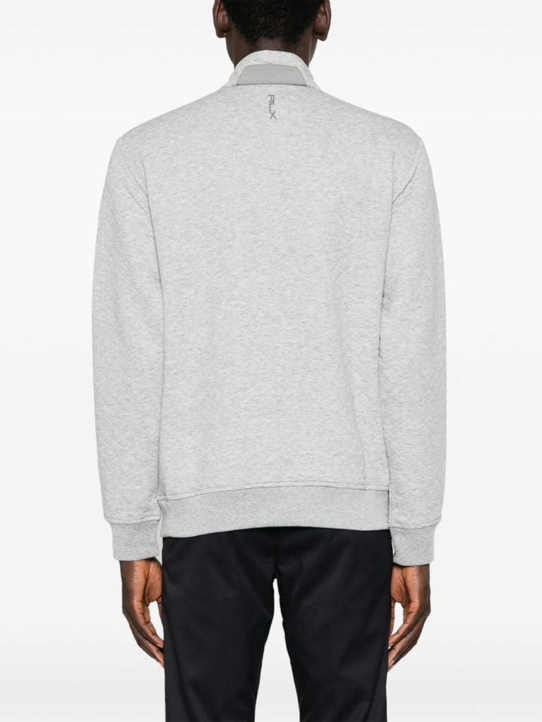 Grey Quilted Half-zip Sweatshirt