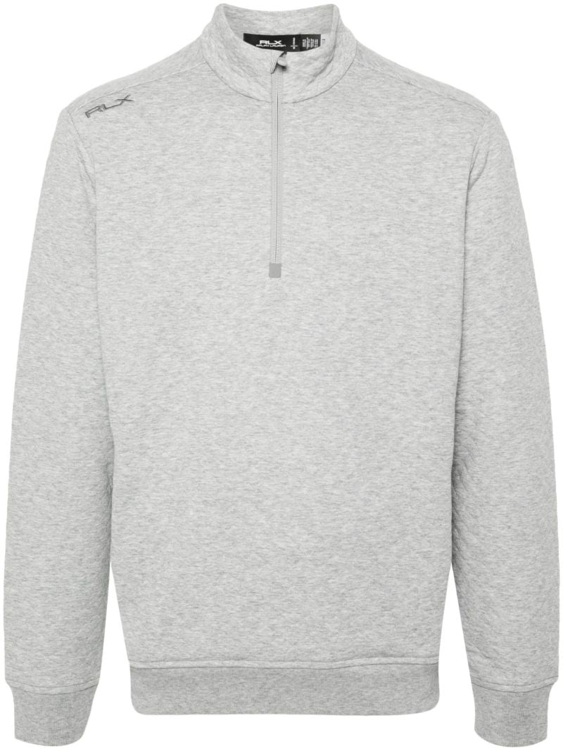 Grey Quilted Half-zip Sweatshirt