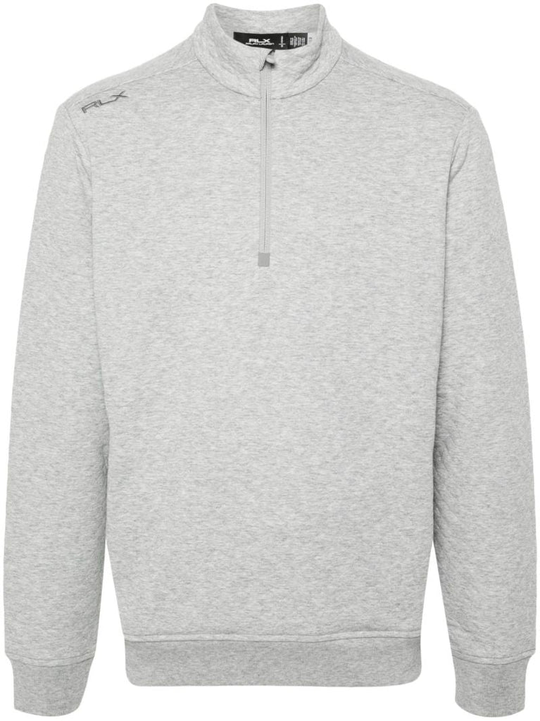 Grey Quilted Half-zip Sweatshirt