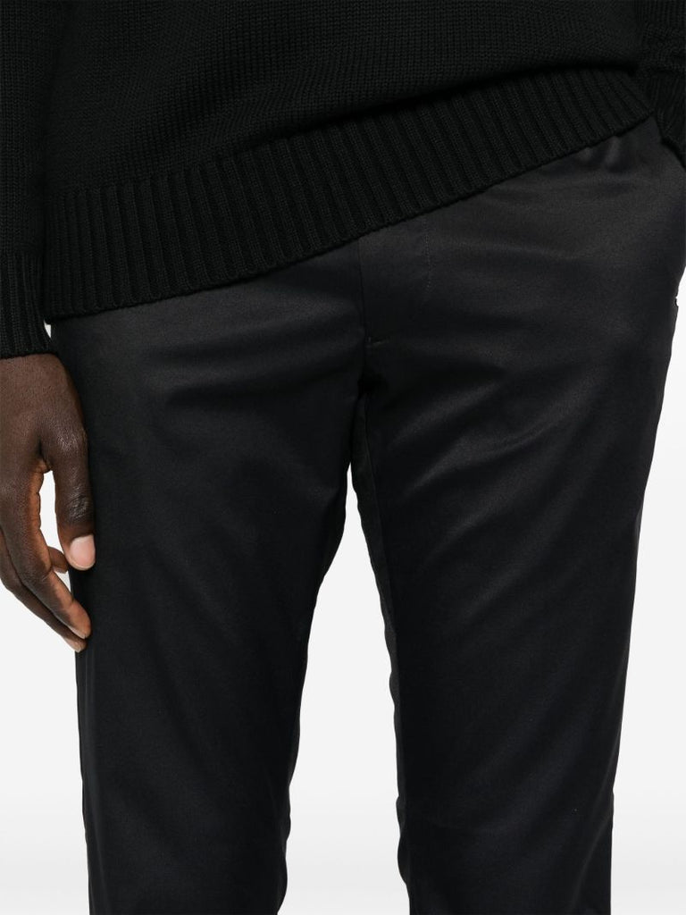 Black Twill Slim-fit Trousers